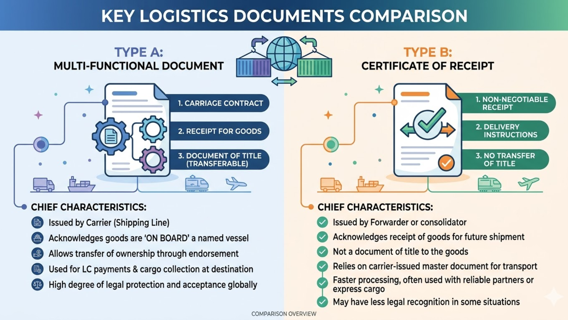 Bill of Lading vs FCR